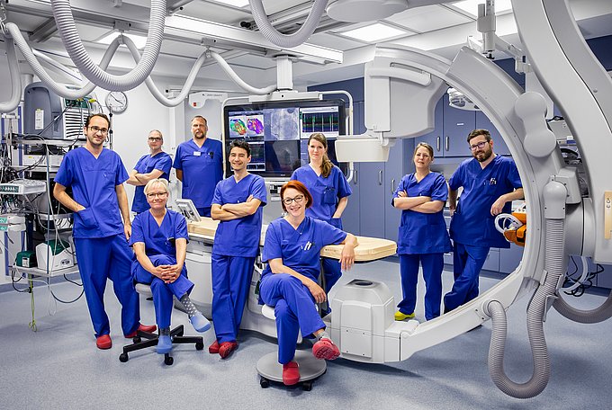 Dieses Bild zeigt das kardiologische Team der Sektion für Elektrophysiologie.